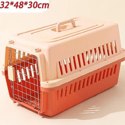 Pink pet carrier cat puppy - pink,