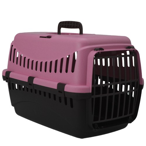 Pink portable pet carrier - pet,