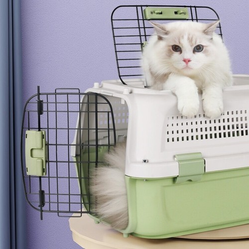 Grey large pet carrier cat - grey,