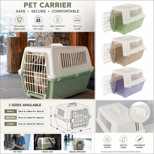 Pet travel carrier dog cat - travel,